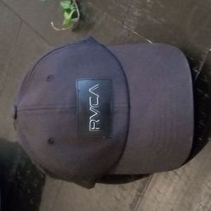 Dark Navy Blue RVCA Cap. One Size Fits All.